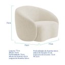 Ver imagem 4 de Kit Divã Recamier Orgânico França 250cm Lado Esquerdo e 2 Poltronas Amore Bouclé