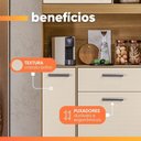 Ver imagem 6 de Armário de Cozinha Compacta 3 Portas 3 Nichos Yogi Madeirado/off White