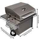 Ver imagem 2 de Churrasqueira a Gás de Embutir Titan Grill Diamond Little 1 Queimador Glp 4 kg Capacidade Bivolt