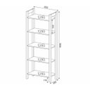 Ver imagem 3 de Guarda-Roupa Modulado Closet 5 Prateleiras Az1005 Branco Nogal Tecno Mobili