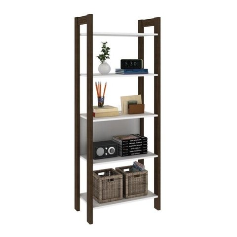 Guarda-Roupa Modulado Closet 5 Prateleiras Az1005 Branco Nogal Tecno Mobili