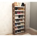 Ver imagem 2 de Sapateira Multiuso Modulada Closet 8 Prateleiras AZ1006 Branco Nogal Tecno Mobili