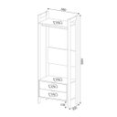 Ver imagem 7 de Conjunto Guarda-Roupa Modulado Closet 4 Peças AZ2 Branco Nogal Tecno Mobili