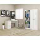 Ver imagem 2 de Conjunto Escritório Completo 3 Peças CJ5 Branco Tecno Mobili