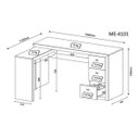 Ver imagem 3 de Conjunto Escritório Completo 6 Peças CJ4 Nogal Tecno Mobili