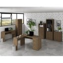 Ver imagem 1 de Conjunto Escritório Completo 6 Peças CJ4 Nogal Tecno Mobili