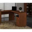 Ver imagem 5 de Mesa para Escritório de Canto Me4129 Amendoa Tecno Mobili