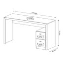 Ver imagem 4 de Mesa para Computador/Escritório 2 Gavetas Me4130 Nogal Tecno Mobili