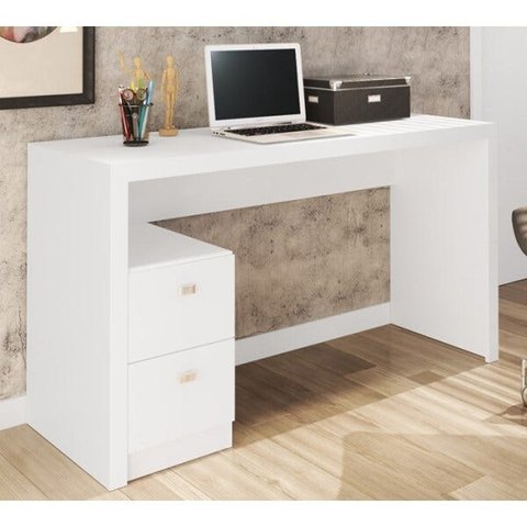 Mesa para Computador/Escritório 2 Gavetas Me4130 Branco Tecno Mobili