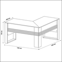 Ver imagem 6 de Mesa para Escritório em L 136cm com Detalhe Ripado ME4145 Branco - Tecno Mobili