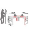 Escrivaninha Mesa para Escritório em L Angular 136 Cm Cor:branco - 3