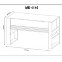 Ver imagem 5 de Mesa para Computador 1,27m Me4146 Tecno Mobili - Nogal