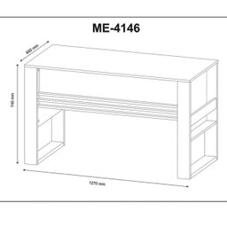 Mesa para Computador 1,27m Me4146 Tecno Mobili - Nogal - 5