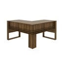 Ver imagem 6 de Escrivaninha Mesa para Escritório em L Angular 136 Cm Cor:nogal