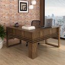 Ver imagem 2 de Escrivaninha Mesa para Escritório em L Angular 136 Cm Cor:nogal