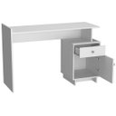Ver imagem 2 de Mesa Escrivaninha para Computador Lisboa com 1 Porta e 1 Gaveta - Branco