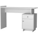 Ver imagem 6 de Mesa Escrivaninha para Computador Lisboa com 1 Porta e 1 Gaveta - Branco