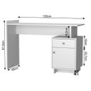 Ver imagem 7 de Mesa Escrivaninha para Computador Lisboa com 1 Porta e 1 Gaveta - Branco
