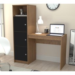 Escrivaninha para Computador Fortaleza B34 Mel Preto Nova Mobile - 2