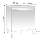 Ver imagem 4 de Balcão Cooktop 2 Portas Andréia Branco Ajl Móveis