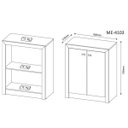 Ver imagem 6 de Conjunto Home Office 4 Peças com 1 Balcão, 1 Estante, 1 Estante de Canto e um Armário