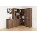 Ver imagem 2 de Conjunto Home Office 4 Peças com 1 Balcão, 1 Estante, 1 Estante de Canto e um Armário