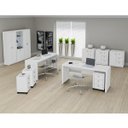Ver imagem 1 de Conjunto Escritório Completo 11 Peças CJ8 Branco Tecno Mobili