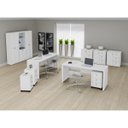 Ver imagem 2 de Conjunto Escritório Completo 11 Peças CJ8 Branco Tecno Mobili