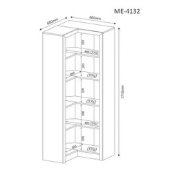 Conjunto Escritório Completo 03 Peças CJ14 Branco Tecno Mobili - 4