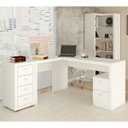 Ver imagem 1 de Conjunto Escritório Completo 03 Peças CJ14 Branco Tecno Mobili