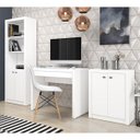 Ver imagem 1 de Conjunto Escritório Completo 3 Peças CJ17 Branco Tecno Mobili