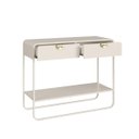 Ver imagem 5 de Aparador 2 Gavetas 100cm Orgânico Pé Metal Luna Off White 28066
