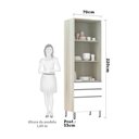 Ver imagem 3 de Paneleiro 70Cm Lis Legno Crema Com Branco Mat