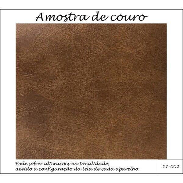 Puff Retangular Senepol 0405 Couro Legitimo Leather Caramelo Toro Bianco - 3