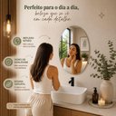 Ver mais imagens de Espelho Adesivo Grande 40x30cm Oval Autoadesivo Decorativo Parede Banheiro Quarto Sala Multiuso sem