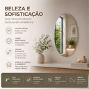 Ver imagem 4 de Espelho Adesivo Grande 40x30cm Oval Autoadesivo Decorativo Parede Banheiro Quarto Sala Multiuso sem