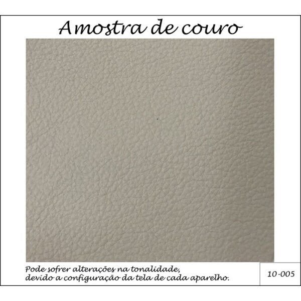 Puff Retangular Senepol 0405 Couro Legitimo Leather Matte Nude Toro Bianco - 3