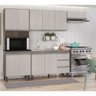 Composiçao Cozinha Karen 04 Módulos 7400 Malbec Avelã Peternella - 1