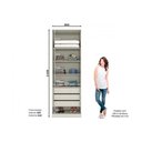 Ver imagem 2 de Modulado de Quarto Guarda Roupa Seletto Mc04 C/ 2 Portas e 3 Gavetas e Espelho Areia/jequitibá -