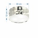 Ver imagem 2 de Plafon para Banheiro Cilíndrico Sb-3010 Cúpula Cor Ny-Jornal