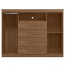 Ver imagem 7 de Cômoda Quarto 129cm 4 Gavetas 2 Portas Savana Jatobá S01 - Mpozenato