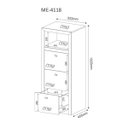 Ver imagem 4 de Armario Arquivo Para Pasta Suspensa ME4118 Branco Tecno Mobili