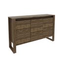 Ver imagem 5 de Balcão Aparador Armário Escritório 136cm 3 Portas Tecnomobili - Nogal