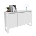 Ver imagem 3 de Balcão Aparador para Escritório 136cm 3 Portas Branco - Tecno Mobili