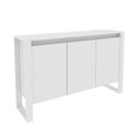 Ver imagem 6 de Balcão Aparador para Escritório 136cm 3 Portas Branco - Tecno Mobili
