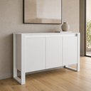 Ver imagem 4 de Balcão Aparador para Escritório 136cm 3 Portas Branco - Tecno Mobili