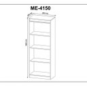 Ver imagem 4 de Estante Organizadora para Escritório 60cm Me4150 Tecno Mobili - Nogal
