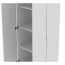 Ver imagem 3 de Armário para Escritório Alto 2 Portas com Chave 60cm Me4151 Tecno Mobili - Branco