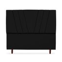 Ver imagem 1 de Cabeceira Estofada Casal Belgica 140cm Suede Preto