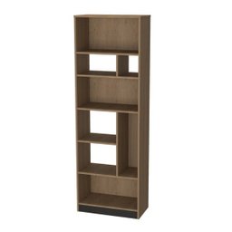 Estante Livreiro Decorativa 8 Nichos Roma B38 Mel Preto Nova Mobile - 1